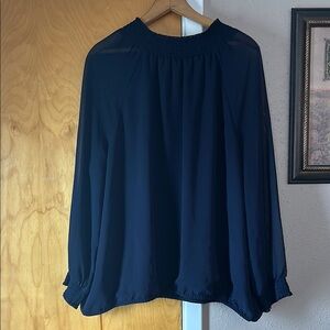 Elegant Navy Blue Women's Top
